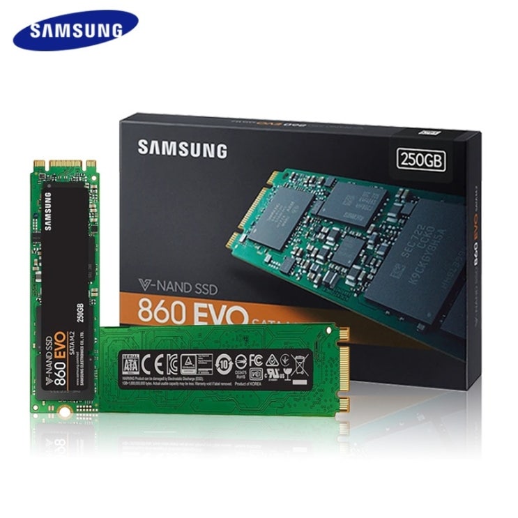 인기 많은 기존 SAMSUNG 250GB 500GB 1 테라 바이트 내장 하드 드라이브 860 Evo SATA M.2 2280 SSD 솔리드 드라이브 PC 용 ···