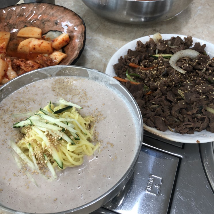  울산 동구 맛집 : 소 불고기와 냉면&땅콩 생면 국수의 조합 대왕면사랑