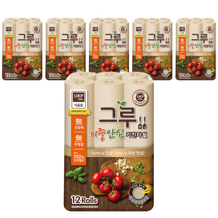 인기있는 그루 이중안심 천연펄프 키친타올 120매, 12개입, 6팩 추천해요 인기있는 그루 이중안심 천연펄프 키친타올 120매, 12개입, 6팩 추천해요