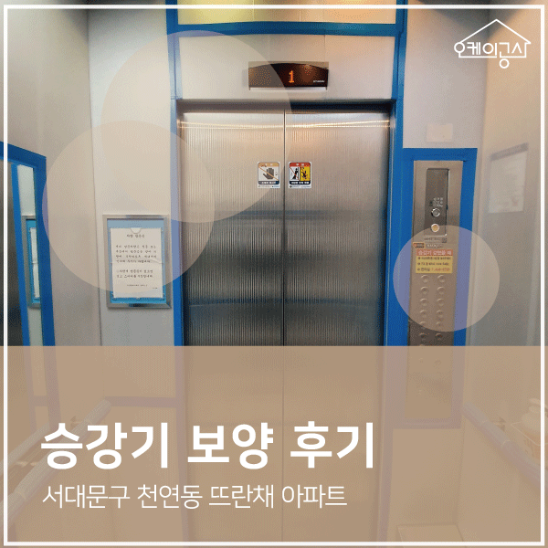  [승강기 보양 후기] 서대문구 천연동 뜨란채아파트 엘리베이터 보양 | 오케이공사