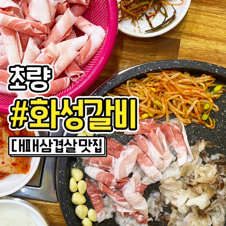  부산 초량 고기집 대패삼겹살이 맛있는 화성갈비