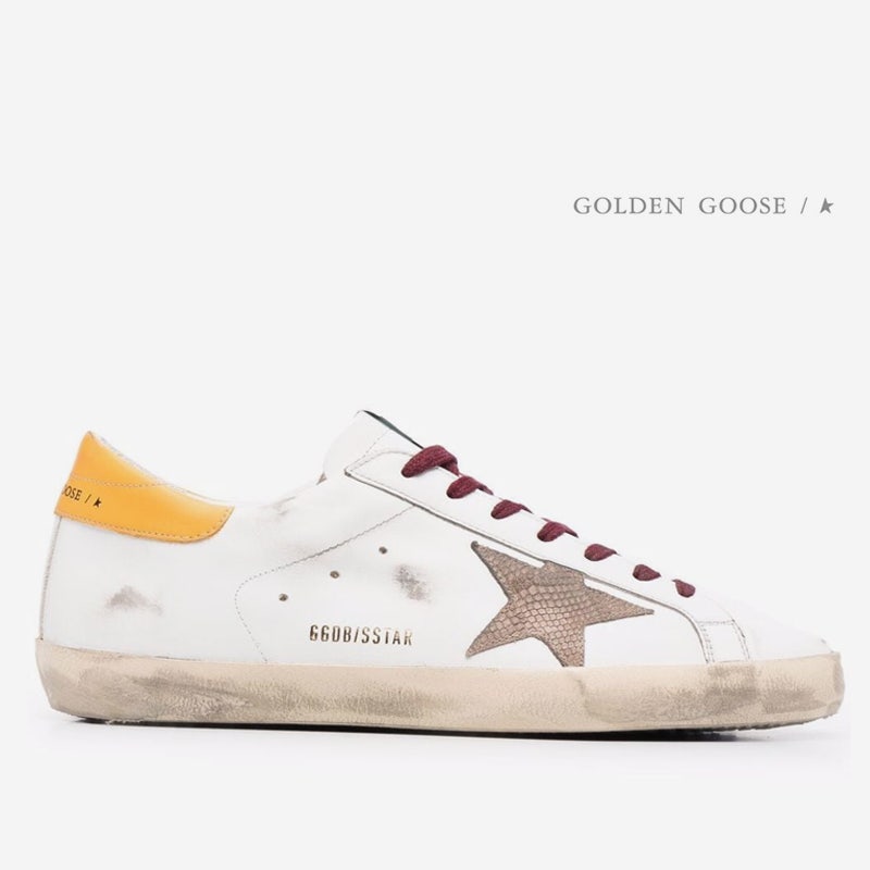 골든구스 SUPERSTAR 파이톤 스타 남성 스니커즈 WT
