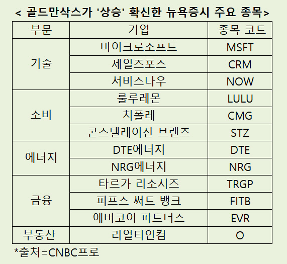  골드만삭스 '주가 상승 확신'…주목할 미국 주식은?