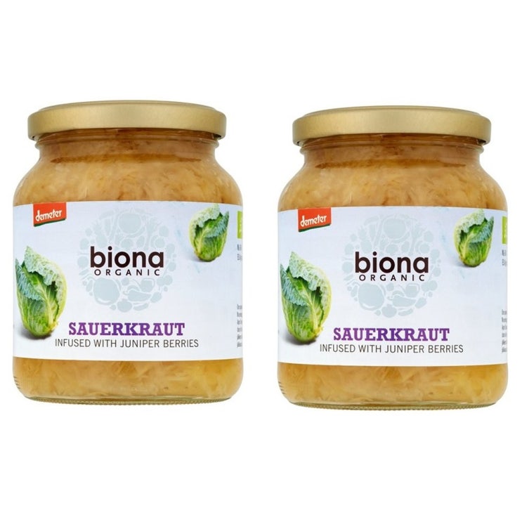 가성비갑 Biona 바이오나 오가닉 사워크라우트 독일 김치 Organic Sauerkraut 360g 2팩, 1세트 좋아요
