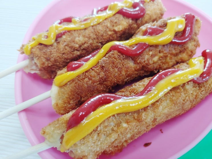  부침가루로 핫도그 쉽게 만들기
