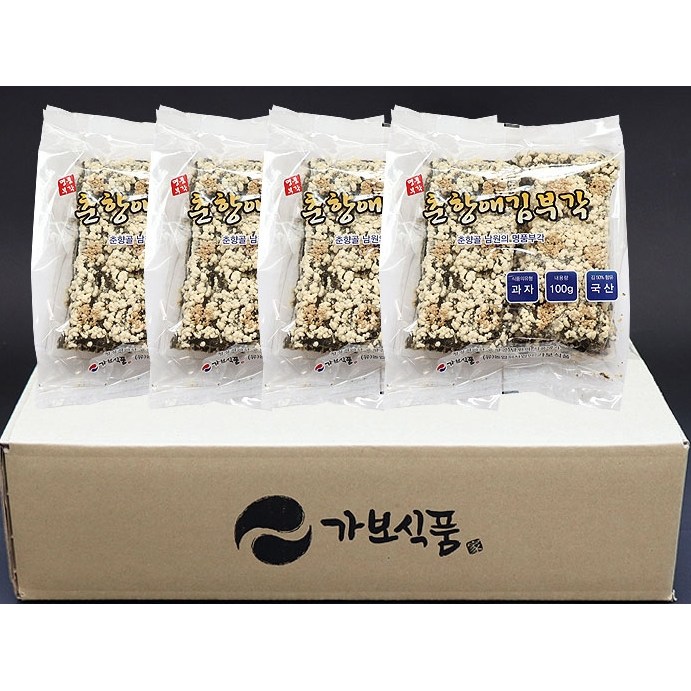 인기있는 찹쌀 김부각(100g*4봉) 파삭한 춘양애 김부각 선물세트 건강한간식 좋아요