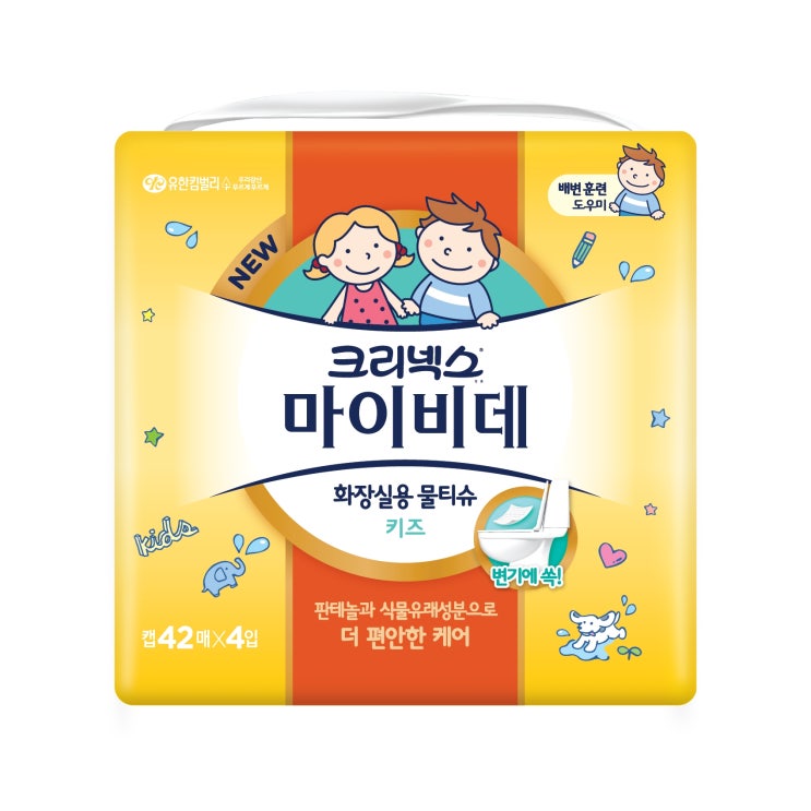 잘나가는 크리넥스 마이비데 키즈 화장실용 물티슈 캡형, 42매, 4개 추천합니다 잘나가는 크리넥스 마이비데 키즈 화장실용 물티슈 캡형, 42매, 4개 추천합니다