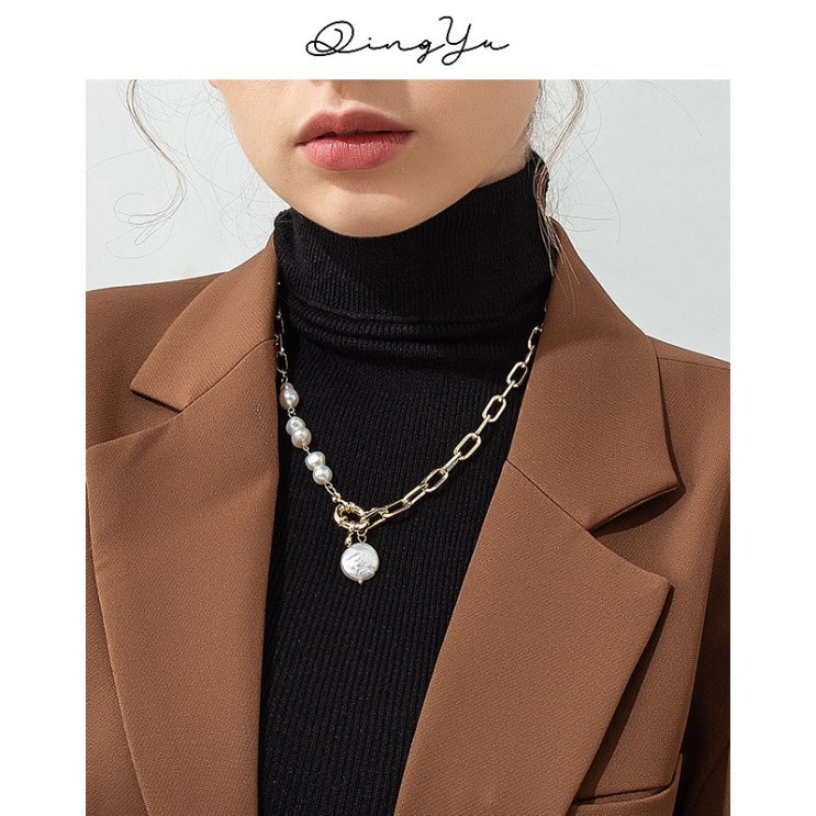 인기있는 바로크 진주 목걸이 여성 사슬 액세사리 추천합니다 인기있는 바로크 진주 목걸이 여성 사슬 액세사리 추천합니다