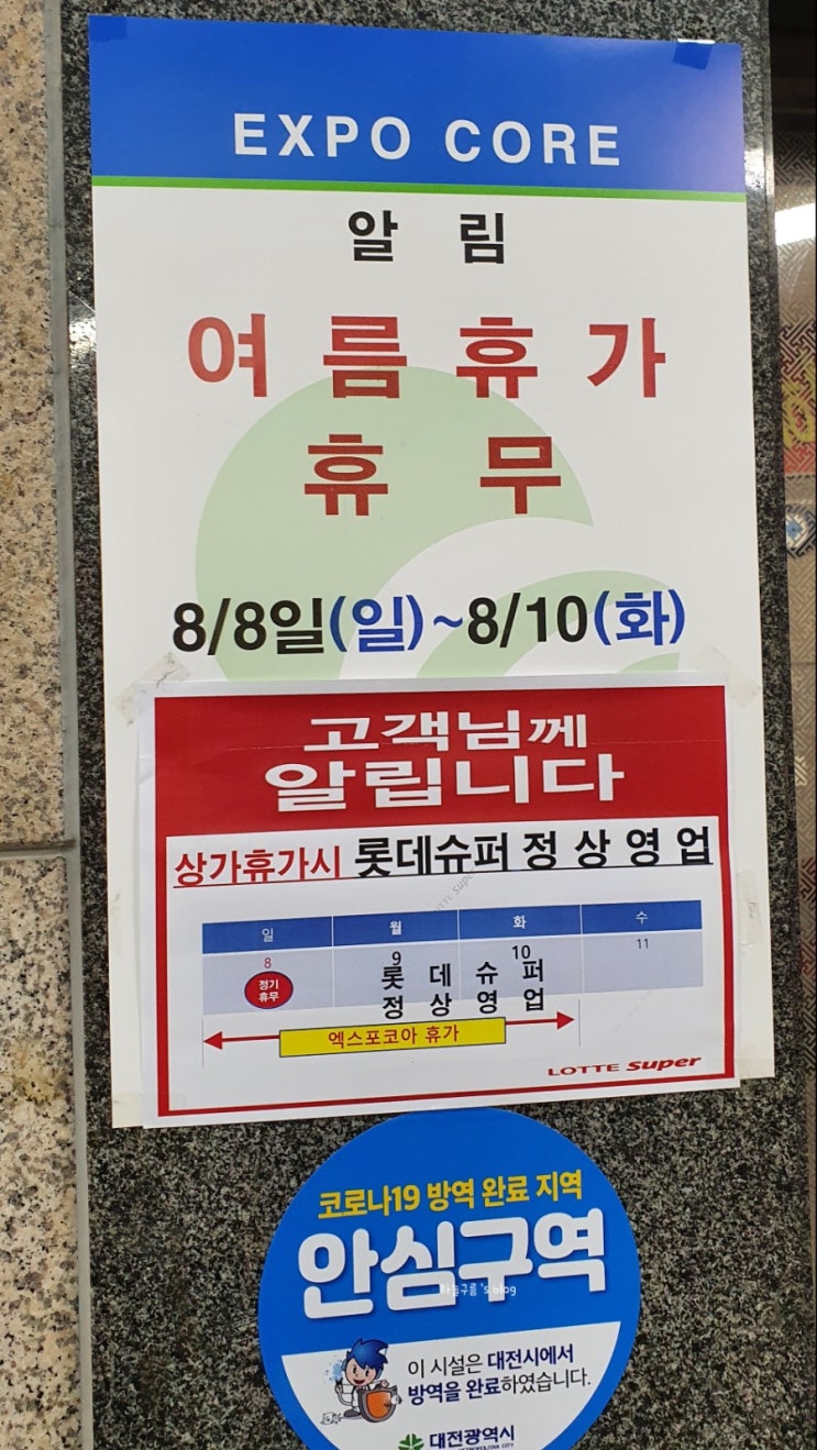 대전 엑스포코아 여름휴가래요!