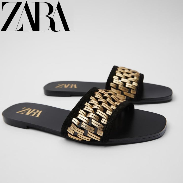 후기가 정말 좋은 ZARA 골든 브레이드 플랫 샌들 슬리퍼 ··· 후기가 정말 좋은 ZARA 골든 브레이드 플랫 샌들 슬리퍼 ···