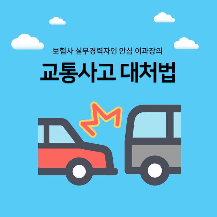  메이저 손보 사고처리부 실무경력자인 안심 이과장의 현명한 교통사고 대처법