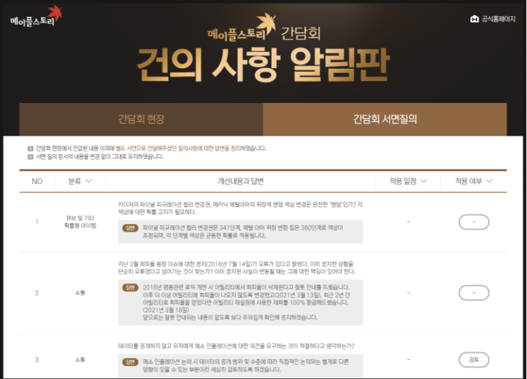  메이플스토리 자문단 이슈 정리 및 개인적인 생각