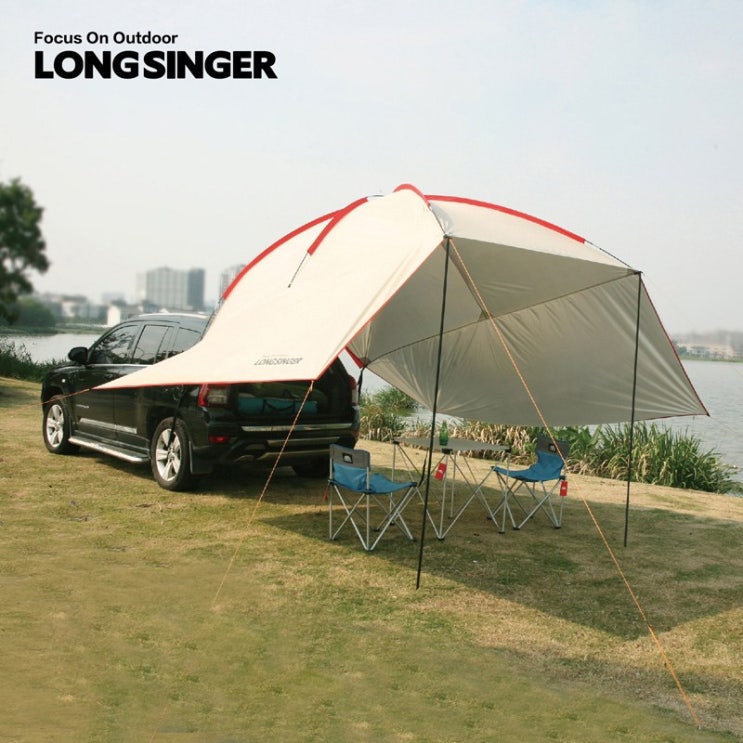 최근 많이 팔린 longsinger SUV차박토킹 차박타프 꼬리텐트 날개형 야외캠핑, 국방색 ···