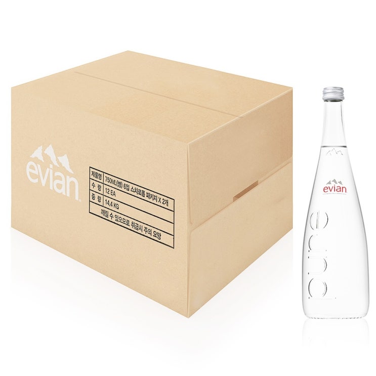 선호도 좋은 에비앙 천연광천수 글라스 750ml x 12병 탄산수 좋아요 선호도 좋은 에비앙 천연광천수 글라스 750ml x 12병 탄산수 좋아요