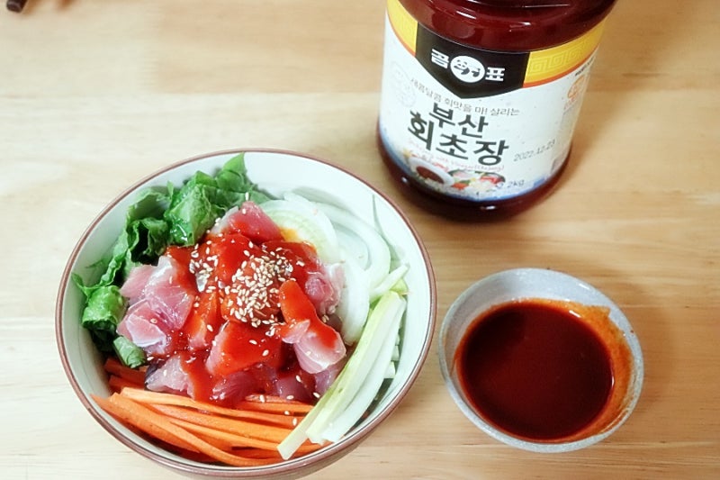 참치회덮밥 레시피 회초고추장 곰표 부산회초장