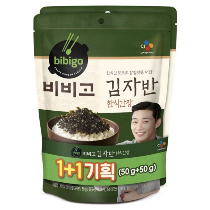 요즘 인기있는 한식간장으로 감칠맛을 더한 CJ 비비고 한식간장 김자반 50g*2봉 1개 좋아요