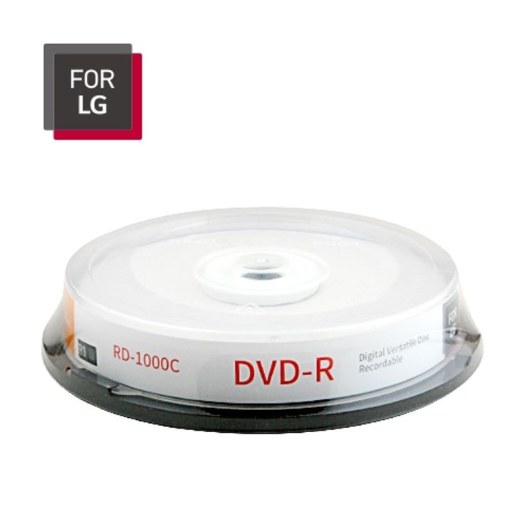 많이 찾는 마켓보물섬TILG전자 DVD-R LG 4.7GB 10P DVD케이스 DVD원통케이스 공시디 공CD 빈DVD[부재시_문자요망], 찐_단일상품 좋아요