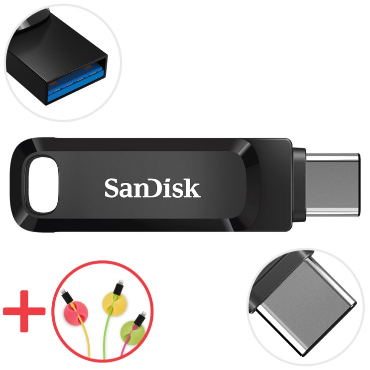 핵가성비 좋은 샌디스크 울트라 듀얼 고 C타입 USB 3.1 SDDDC3 메모리 + 데이터 클립, 256GB ···