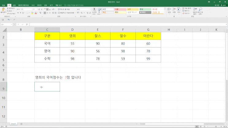  엑셀 셀에 텍스트 문자와 수식 같이 넣어 작업하기(셀 서식과 조건부 서식)