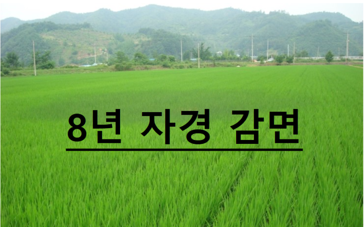  농지 8년 자경 감면 간단 정리