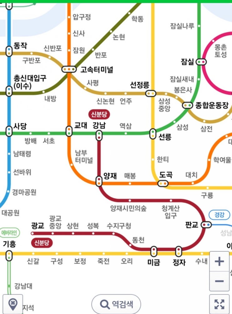 강남 역 주변 지도