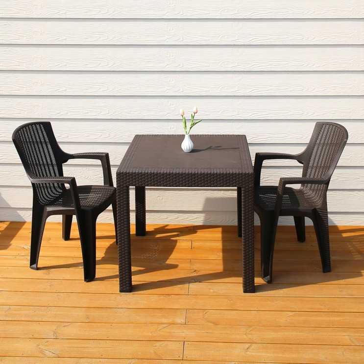 최근 많이 팔린 모니카 800 2인 야외 테이블 세트, 테이블1ea+의자2ea 추천해요