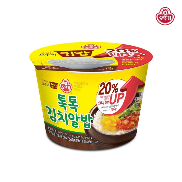 당신만 모르는 오뚜기 컵밥 톡톡 김치알밥 222g(증량), 222g, 12개 ···