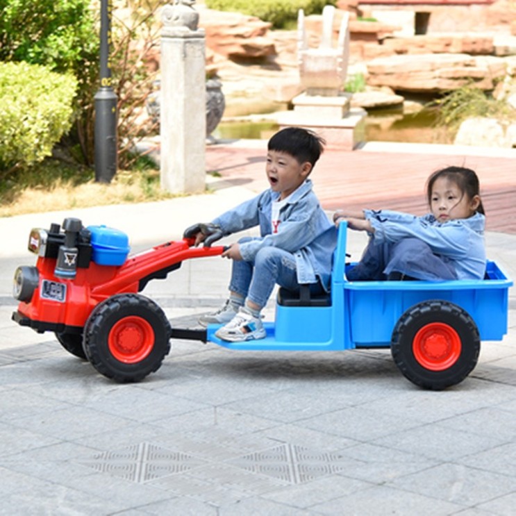 리뷰가 좋은 2020 어린이 경운기 장난감 2인승 전동 자동차, 레드 추천합니다