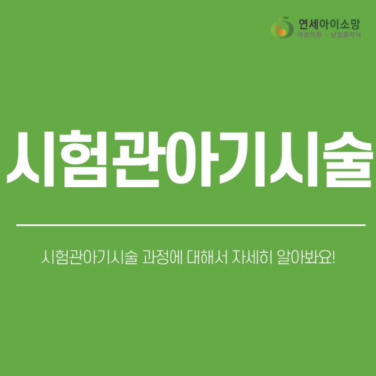  시험관아기시술 과정에 대해서 자세히 알아봐요!