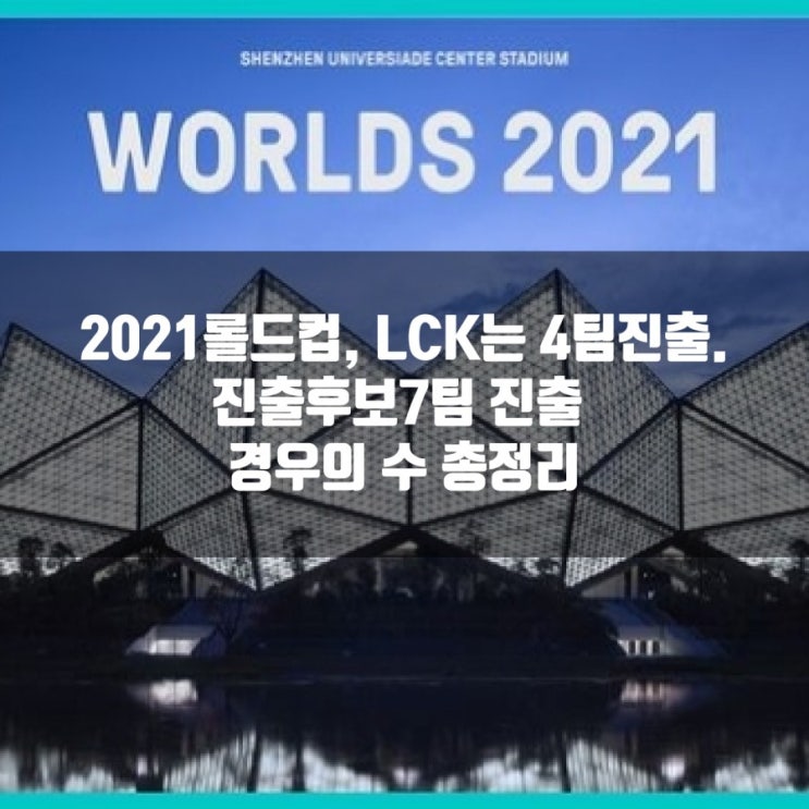 2021롤드컵 LCK팀별 롤드컵 진출팀 경우의수 2021롤드컵 LCK팀별 롤드컵 진출팀 경우의수