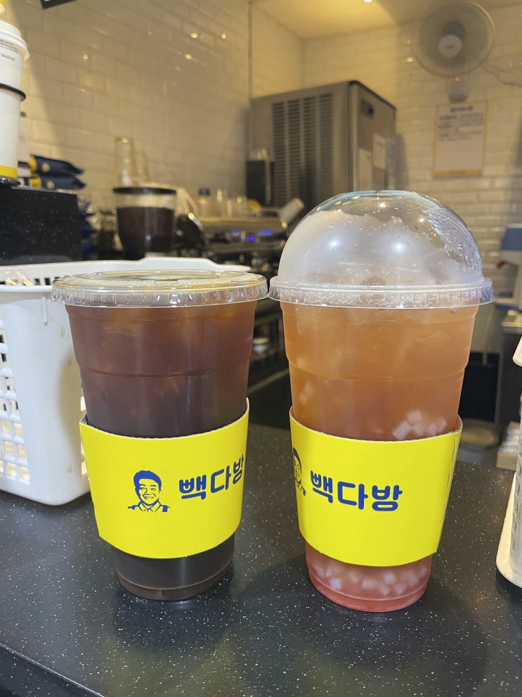  빽다방 피치우롱티 코코넛젤리 토핑추가 메뉴추천c