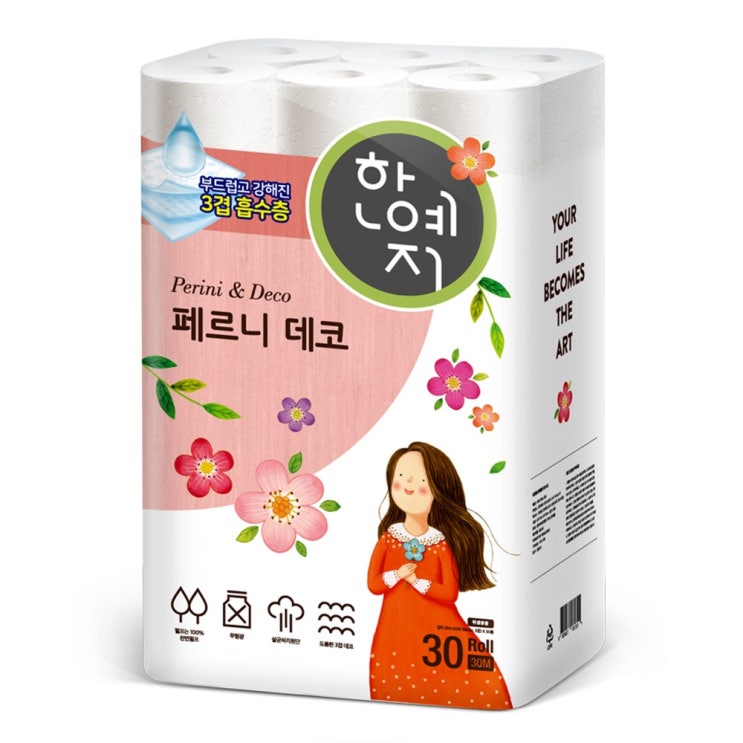 인기 급상승인 한예지 천연펄프 화장지 페르니 데코 3겹 30m 30롤, 1팩 추천합니다 인기 급상승인 한예지 천연펄프 화장지 페르니 데코 3겹 30m 30롤, 1팩 추천합니다