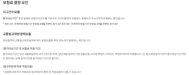 내차 자동차 보험료 할인 할증 조회를 해봤습니다. 5
