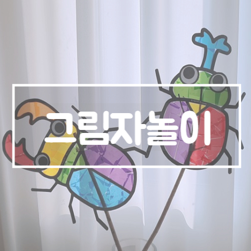 엄마표 미술놀이 :: 셀로판지 그림자놀이