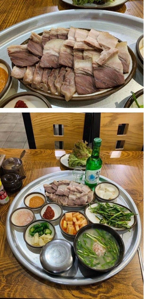  수육 백반 만원