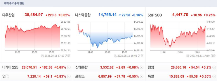  20210812(목) 아침시황 : 옵션만기일, 삼성전자, SK하이닉스 피크아웃 논란, 마이크론 하락