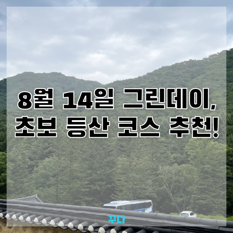 8월 14일 그린데이, 서울 근교 초보 등산 코스 추천!