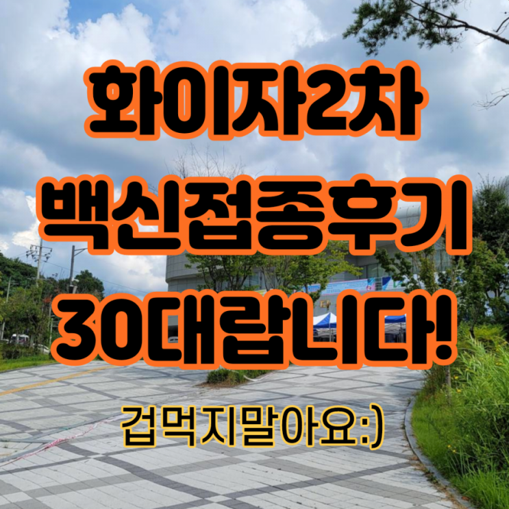  화이자2차백신 후기 30대후기 안아픈후기(3일차째)
