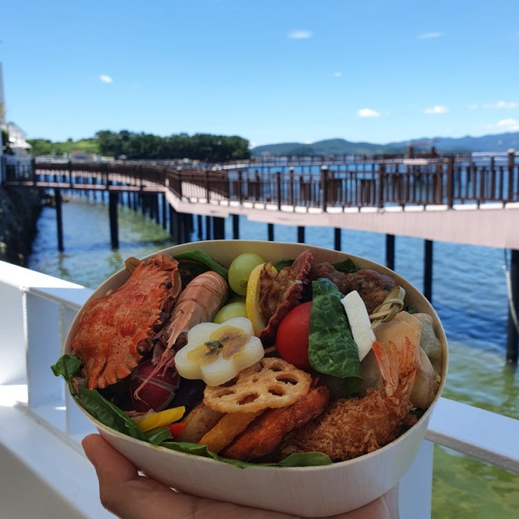  거제도 이쁜 비주얼도시락, 뷰맛집 - 동백도시락