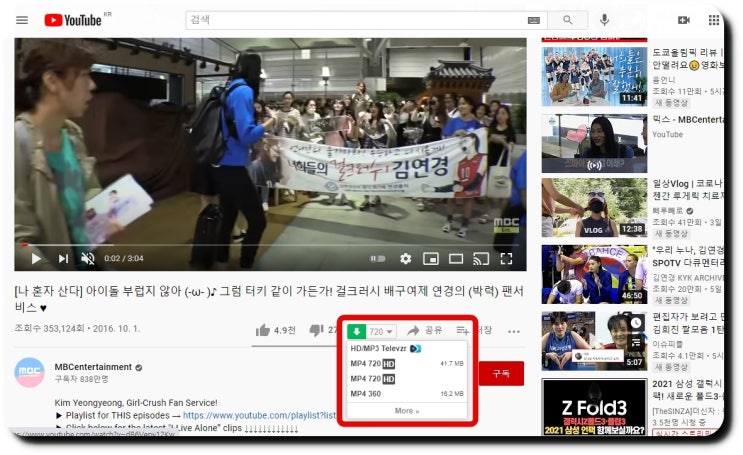  세상 간편 유튜브 영상  추출 방법, SAVEFROM.NET 몰라?