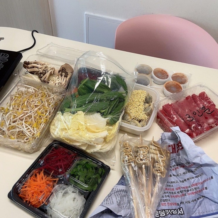  마산 중리내서 포장 배달맛집 샤브샤브와 월남쌈[올래샤브&스시]