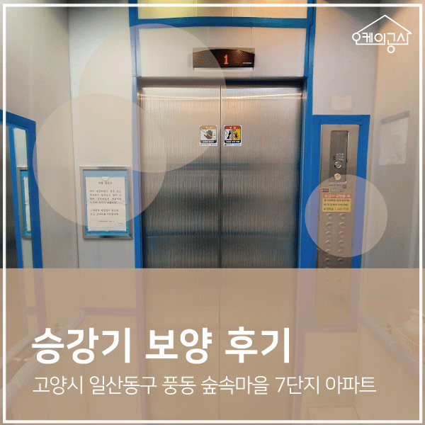  [승강기 보양 후기] 고양시 일산동구 풍동 숲속마을 7단지 아파트 엘리베이터 보양 | 오케이공사