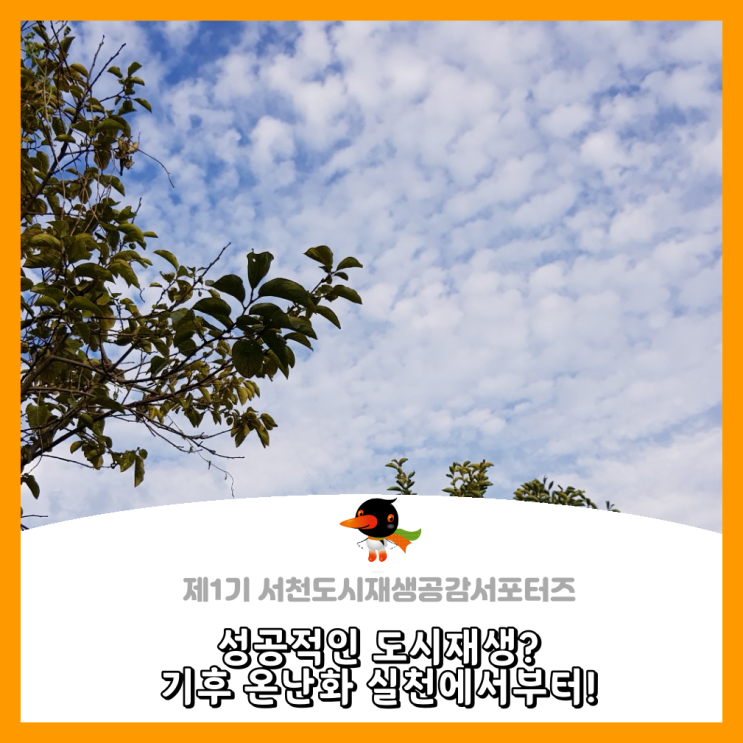  [서천군도시재생공감서포터즈단]성공적인 도시재생? 기후 온난화 실천에서부터!