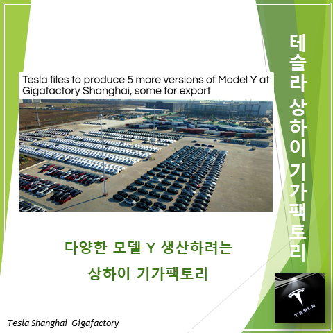  수출을 염두에 두고 다양한 모델 Y를 생산하려는 테슬라 상하이 기가팩토리