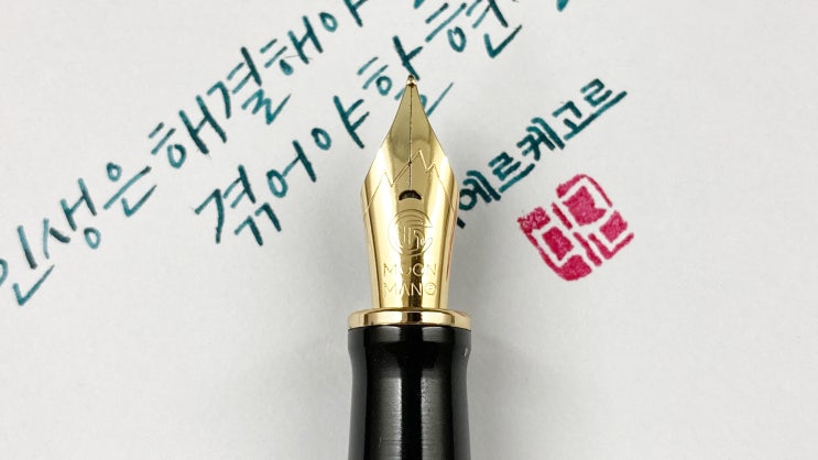  인생은 현실이다 (만년필 필사, 캘리그라피, 문맨 M600s)