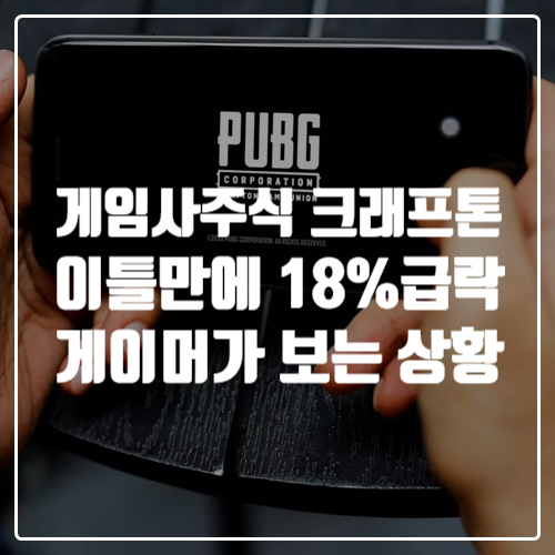  게이머가 보는 게임사주식 크래프톤 이틀만에 18% 급락하는 현 상황