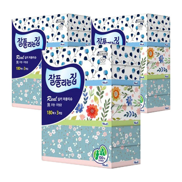 최근 많이 팔린 잘풀리는집 리얼 실키 부드러운 천연펄프 미용티슈 2겹, 3개입, 3팩 ··· 최근 많이 팔린 잘풀리는집 리얼 실키 부드러운 천연펄프 미용티슈 2겹, 3개입, 3팩 ···
