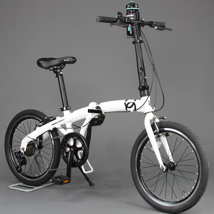 후기가 좋은 오투휠스 몬스터F 미니벨로 접이식 자전거 알루미늄, 반조립-택배배송, 블랙 ···