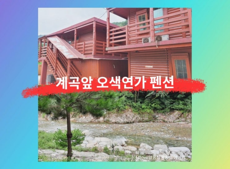  강원도 양양 계곡 앞 펜션 오색연가) 다섯가족 다녀왔어요.