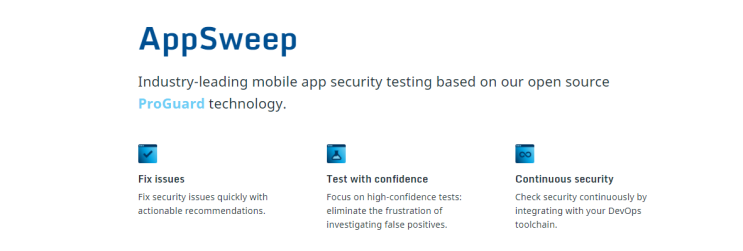 엔젠소프트, 가드스퀘어의 무료 앱보안 테스트 툴 AppSweep 출시, 무료로 앱의 보안 취약점과 보안 권장사항을 컨설팅 받으실 수 있습니다.